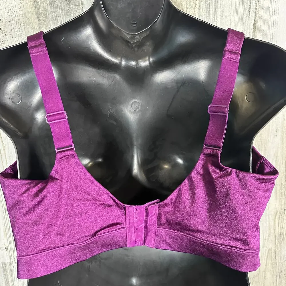 Cacique 42H Plum No-Wire Bra MSRP $50 Comfort Bliss Lightly Lined